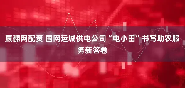 赢翻网配资 国网运城供电公司“电小田”书写助农服务新答卷